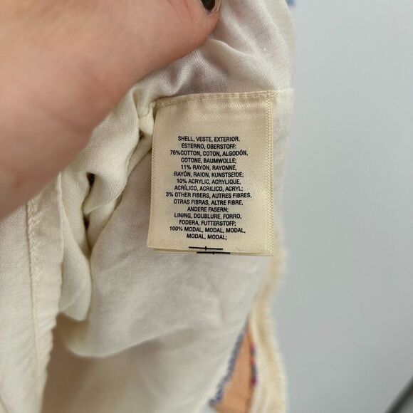 ANTHROPOLOGIE Holding Horses Elira Brown White Striped Fringe Boho Dress Size XS - Picture 7 of 7